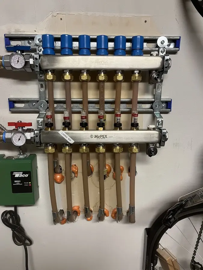 Plumber performing Gas Line Installation at a residential property in Knox